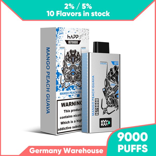 Compras on-line Puff 9k Vape bar Vapers descartáveis E-Cigarros elf box 9000 10k puff 12k desechables recarregáveis 2% 5% E-Juice einweg vapes com tela