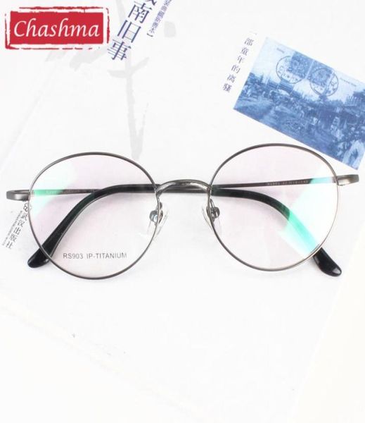 Whole Chashma Neue runde Titanbrille, optische Vintage-Brillenfassung, Retro-Brille mit Sehstärke6308919