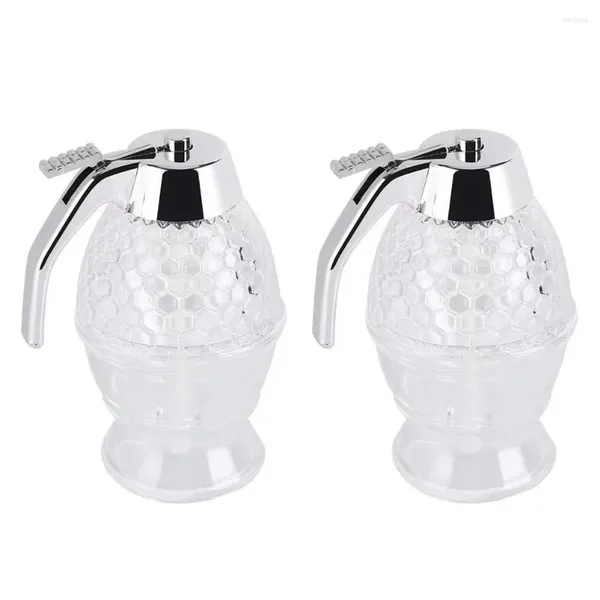 Conjuntos de utensílios de jantar 2 PCs Dispensador de mel Jar