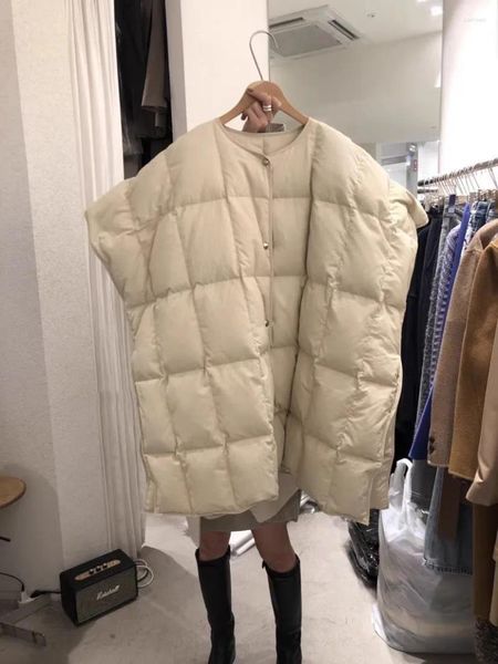 Giubbotti da donna moda oversize giletcoat giubbotto imbottito di cotone imbottito grande cappotto caldo senza maniche singolo.