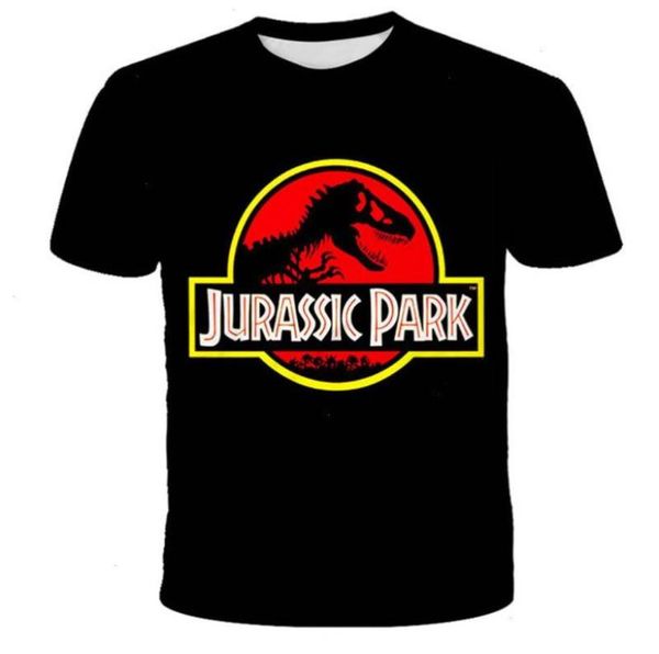 Летняя футболка для мальчиков мультфильм динозавр детские футболки с коротки