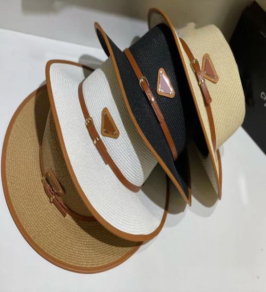 Senhoras do vintage sol fedora chapéus de palha ajustável retro ouro trançado chapéu feminino pára-sol tampa plana viseira chapéu para mulher 12 color3626695