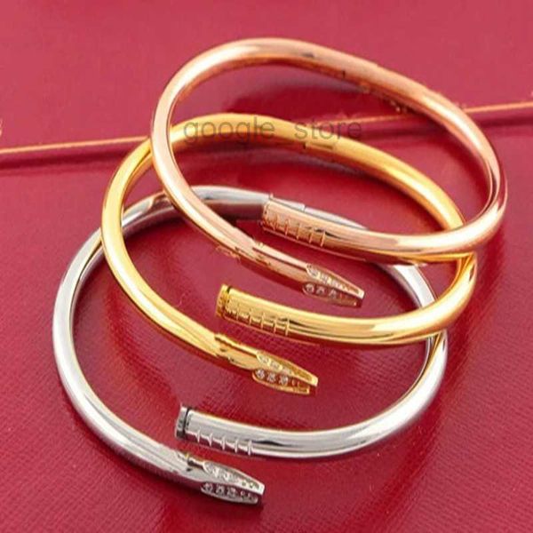 Bracciale oro Bracciale eghia designer di gioielli da donna Bangle tutti i diamanti in acciaio inossidabile gioielli non allergici a colori veloci Braccialetti