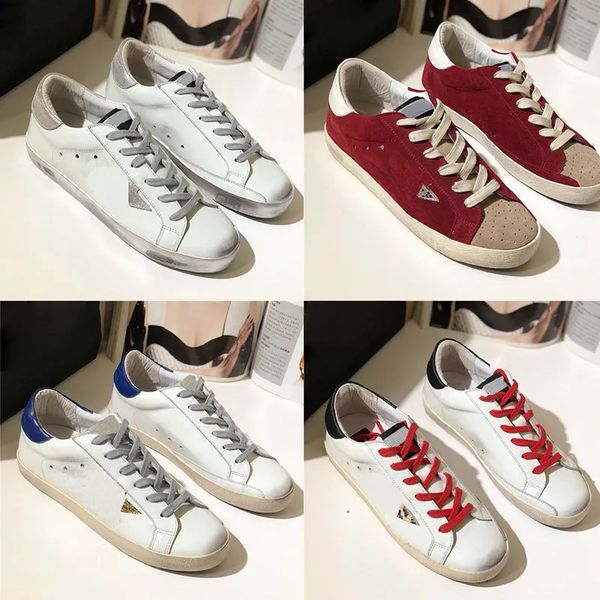 Moda Donna Scarpe da sposa da uomo Scarpe casual piatte dorate Designer Nero Blu Coppia pelle scamosciata argento qualità diamante