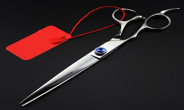 Hair Scissors Profissional canhoto Japão 440c 8 polegadas Pet Grooming Shears Cutting Barber Hairdressing2761442