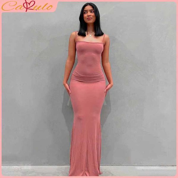 Vestidos sexy urbanos cetim deslize sem costas maxi vestido maxi mulheres 2023 y2k verão bodycon elegante roupas sexy