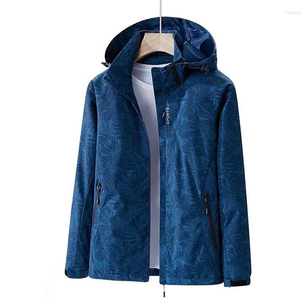 Giacche da uomo 2023 Trend camuffamento camuffato escursionistico campeggio sport uomo autunno pioggia cappotto da pioggia esterno maschio a vento