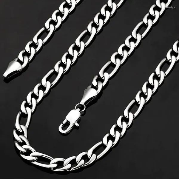 Catene 925 argento sterling da 40-75 cm Necklace Figaro Chain Men Women Fashion Simple Wedding Regalo di Natale Gioielli Accessori