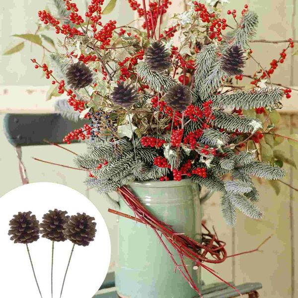 Dekorative Blumen 20 PCs Dekorationen Krippenschmuck Holz Tischonschmuck für Weihnachtsbaum