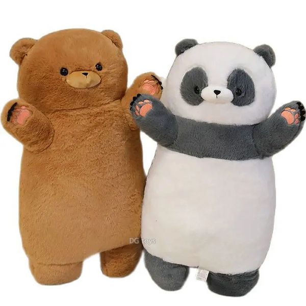 60 cm rettangolo lungo morbido simpatico orso polare panda orso peluche cuscino di tiro animali di peluche abbraccio cuscino per bambini 231225