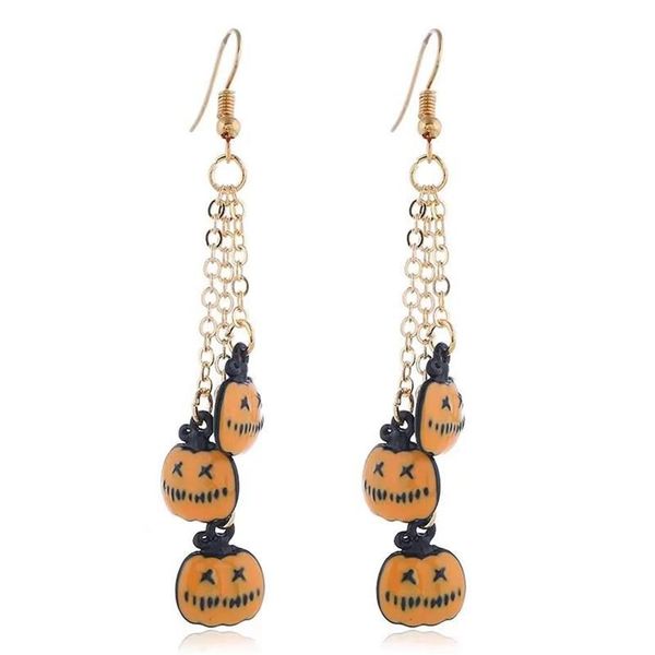 Brincos de abóbora de Halloween de girafas de girafa brindes de boca para mulheres Jewlery299Q