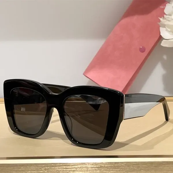 Óculos de sol moda extra grande durável para mulheres retro designers quadrados uv400