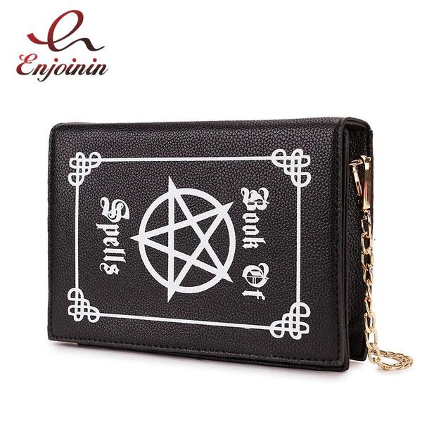 BASS MAGIGGIO Clutch a forma di libro per donne Black Book Of Spells Gana Stume Small Borse e Borse Girls Crossbody Bag Fashion Fashion