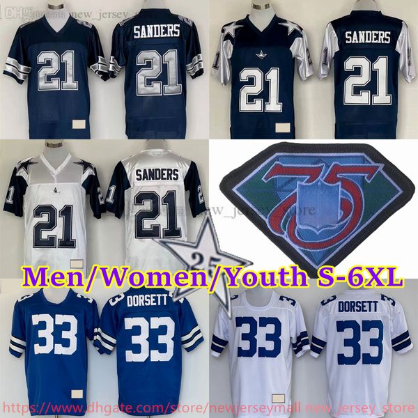 Benutzerdefinierte S-6XL Throwback 1960-1999 Fußball 88 Drew Pearson Jersey Stitch 28 Darren Woodson 84 Jay Novacek 94 Charles Haley 54 Randy White 94 Demarcus Ware Emmitt Smith