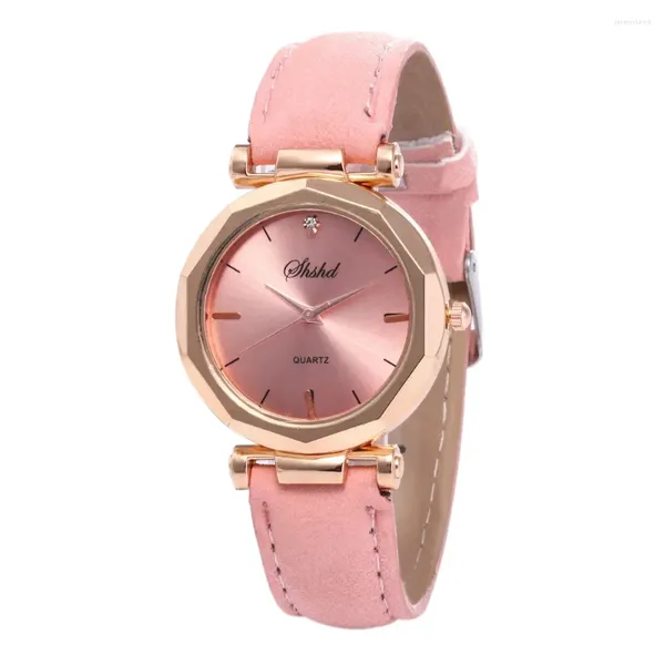 Relógios de pulso Women's Watch Bracelet Leather Casual Ladies Girls Clock Gre presente de luxo Male masculino Feminino Men Men observa Crystal Wristwatch