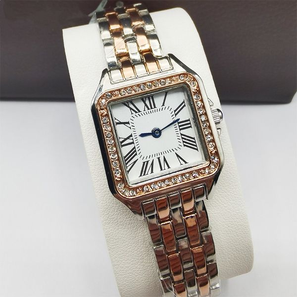 Women Watch for Ladies Designer Watch Square Fashion Quartz Bewegung Square Tank Frauen Gold Silber Uhren Montre de Luxe Geschäft mit Box