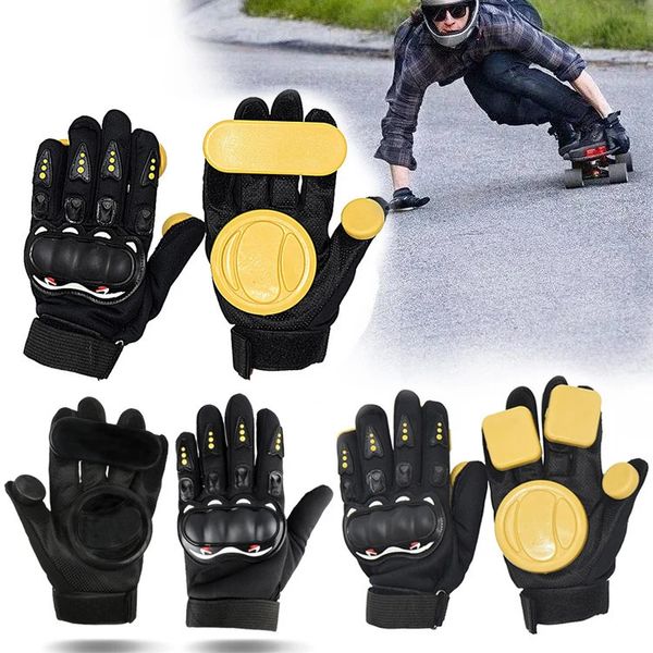 Herren-Skateboard-Handschuhe mit Schiebern, Standard-Longboard-Straßen-Downhill-Bremsschieber für Sport 231225