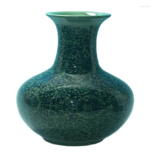 Бутылки фарфоровые ручной работы джингджэнь фарфоровая картина цветочная синяя ваза стоит коллекционировать