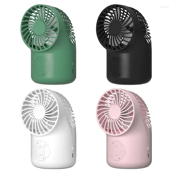 Mini Schreibtisch Ventilator Tragbare USB Aufladbare Batterie Kühlung Desktop Mit Blue Tooth 5,0 Lautsprecher Für Home Office Schlafzimmer Dropship