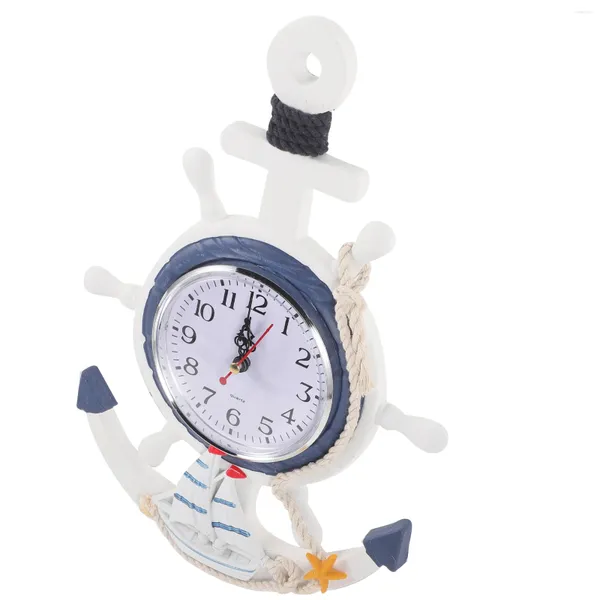 Orologi da parete Nautica Orologio da bagno Orologio da bagno Anchor decorativo Decorativo Decorazione del volante della nave Oceano casuale