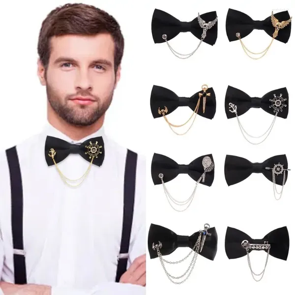 Ties di prua Abito per adulti Uomini Bowtie Uniform Shirt Male Bowties Bowknot Numple Collar Women Women