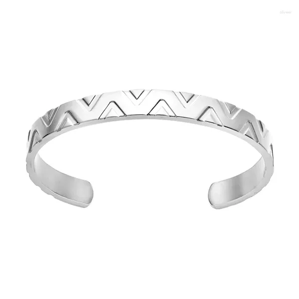 Pulseira de jóias de moda em forma de titânio em forma de titânio aço para casais para casais e mulheres designers de luxo de luxo de aniversário presentes de casamento