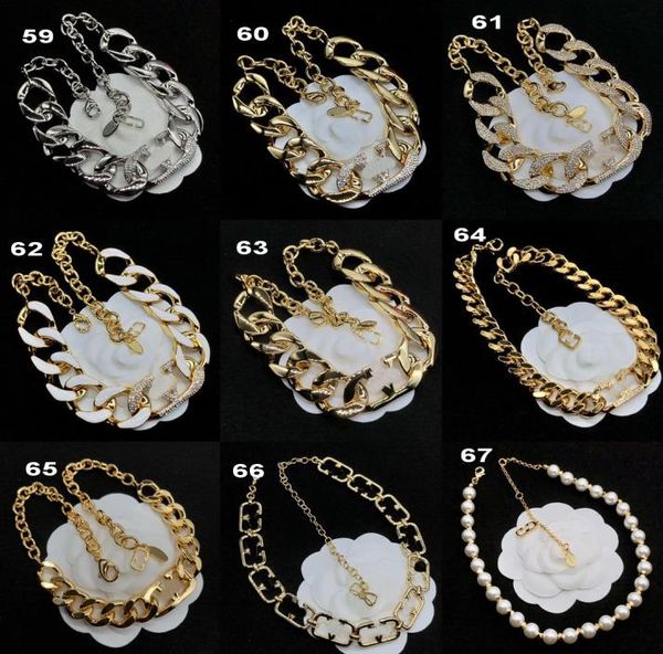 Uomo Donna Hip hop Collana girocollo cubana Diamanti Zircone Lettr Bling Prong Catena cubana Pavé di strass Collana a maglie spesse Moda Femme Coppia gioielli