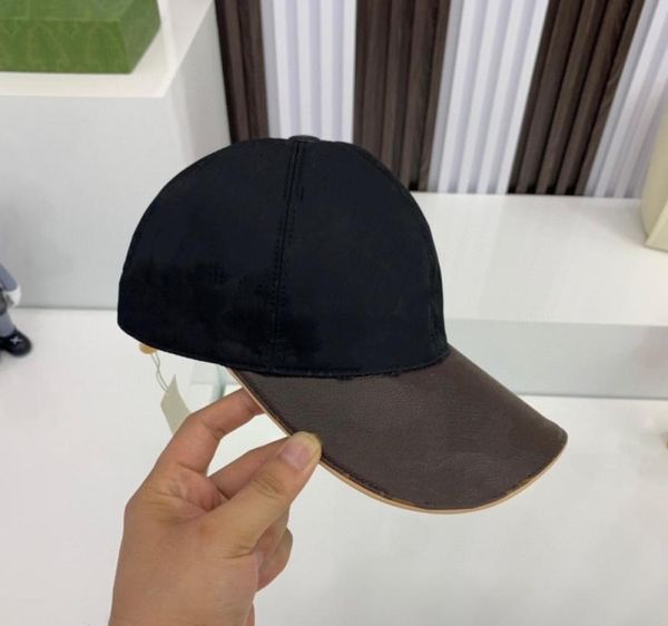 Moda mens designer bonés carta impressa de alta qualidade couro frente mulheres snapbacks cúpula casual boné de beisebol rápido ship2930748