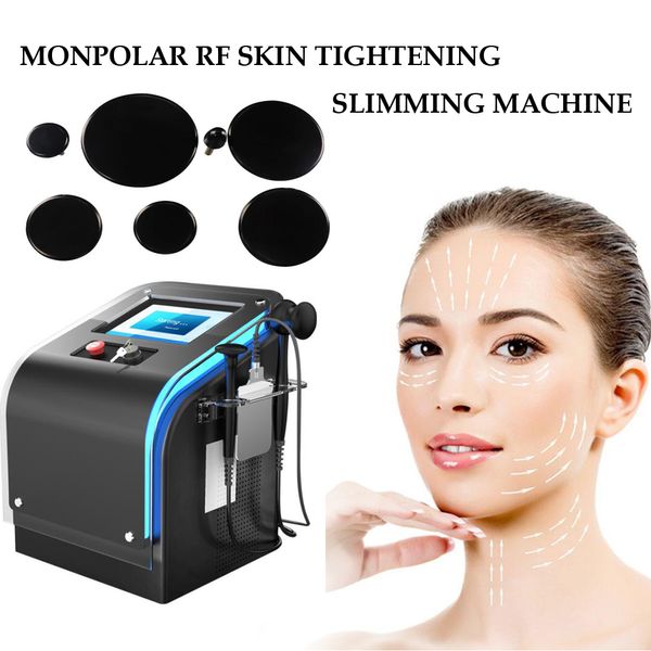 Tragbare monopolare HF Face Beauty Equipment Funkfrequenz Gesichtshebe Hautpflege Straffung Körperschleiftmaschine