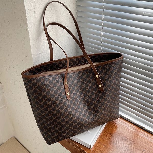 Borsa in pelle PU da donna di grande capacità per pendolarismo per pendolarismo e per uso casuale versatile Tote Bag 231222