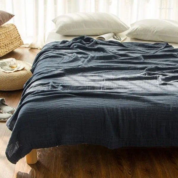 Decken Garn gewebte Decke gewaschene Baumwolle dreischichtige Feste Quilt Dünne Sommer Klimaanlage Mittagspause