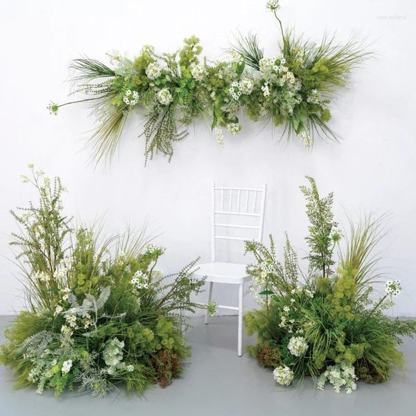 Fiori decorativi foresta piante artificiali fila appesa a fiore di seta decorazione del matrimonio decorazione decorazione stradale con sfere pavimento