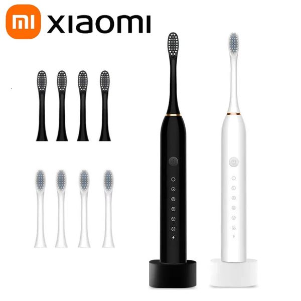 Sonic Electric Toothbrush Ultrasonic 6 Modos USB Recarregável Recarregável Ipx7 Smart à prova d'água 231222