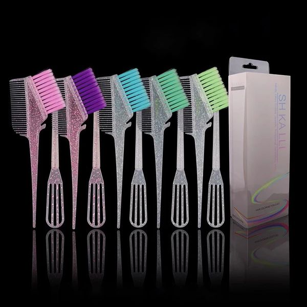 10pcsset Balayage Dye Brush Mixer Toolkit Salon Hair Color Destaque Dupla Face Tint Pente Aplicador Escovas Escova de Cabelo 1864 231225