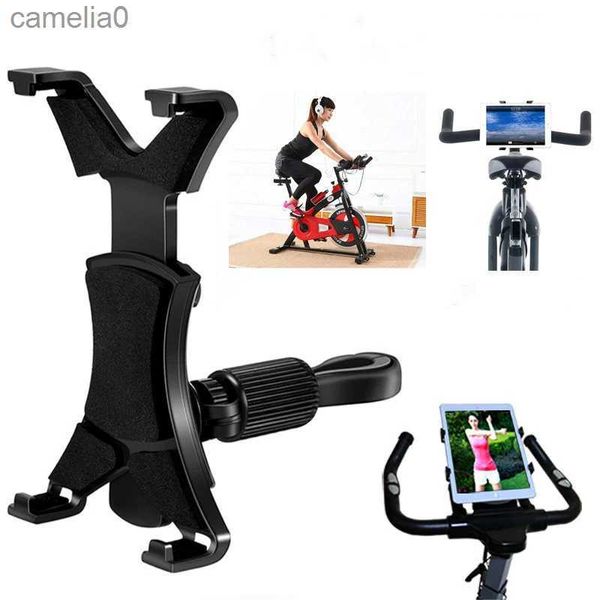 Tablet PC Stands 7-11 polegadas Tarda de esteira Tablet Stand Ajustável Suporte para montagem Fivela de fivela Indoor Grudilhão de ginástica no suporte para comprimidos de bicicletas para Samsungl231225