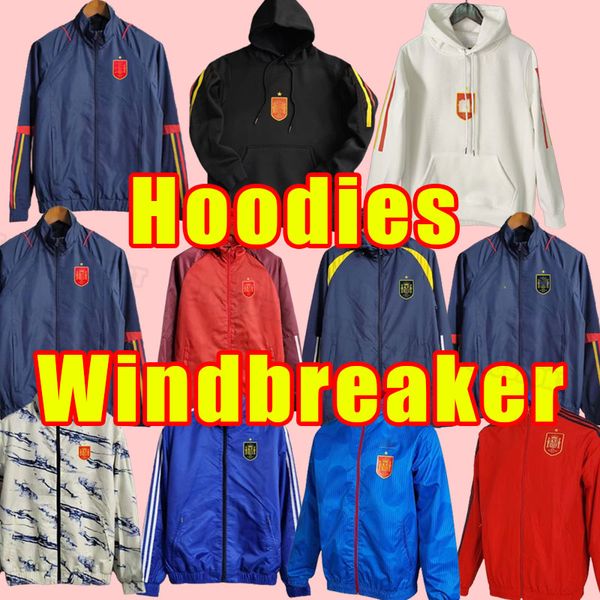 2023 Spanien Fußballtrösser Espana Ansu Fati Asensio Morata Ferran Koke Gavi Azpilicueta C.Soler 24 23 World Ramos Cup Long Sleeve Tracksuit Windbreaker Hoodies