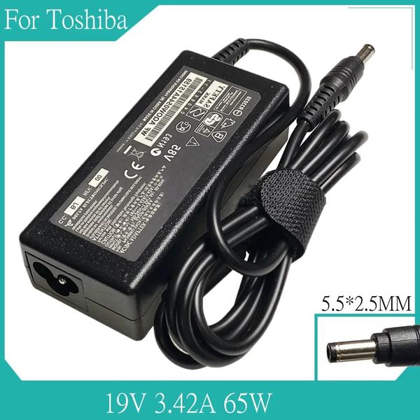 Ladegeräte 65W 19V 3,42A AC Adapter Ladegerät Netzteil für Toshiba N193 V85 R33030 Laptop