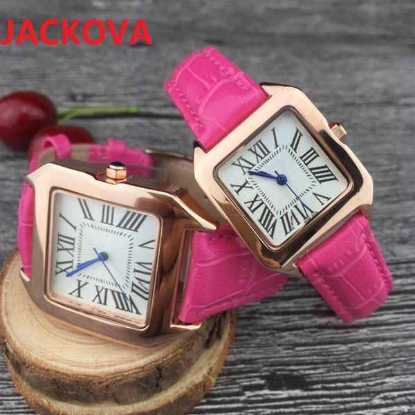 Homens legais moda feminina lúcleo assistir quadrado Roman Roman Special Design RELOJES DE MARCA MUJER LADY DRESS VESTIMENTO DE CAISTURO DE CELARO QUARTZ Relógio 297a