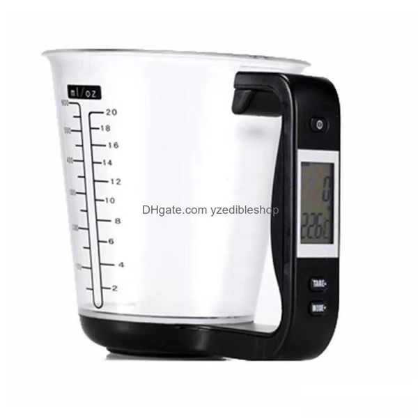 Ferramentas de medição Digital Cup Scale Copos de cozinha eletrônicos com display LCD Líquido Medida Jarro Doméstico Scales6144297 Drop Delivery Dhh1G