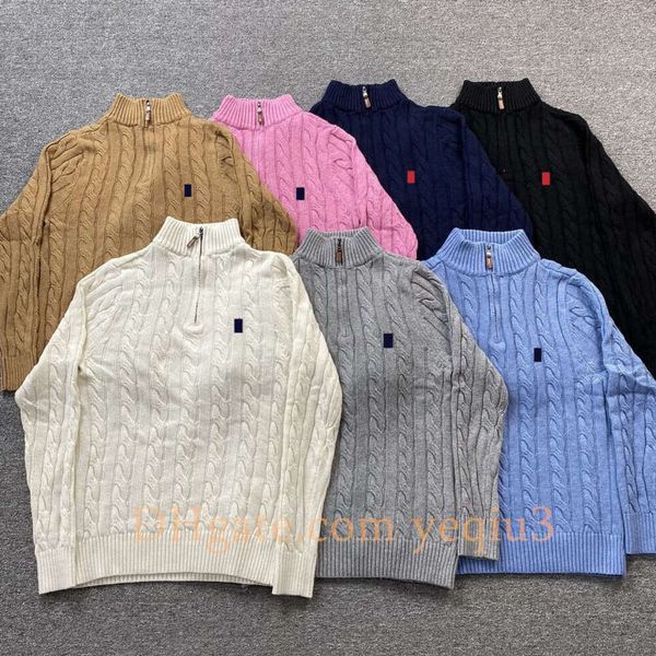 Men suéteres pulôver suéter de ovelha designer malha clássica casual casual suéter de outono bordado padrão malha de lã vestimenta sweater de encaixe bom