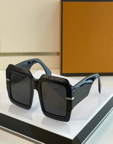 модные мужские солнцезащитные очки, современные повседневные ацетатные декоративные дужки, толстая текстура, высококачественная оправа для очков, синее ртутное зеркало C7713594