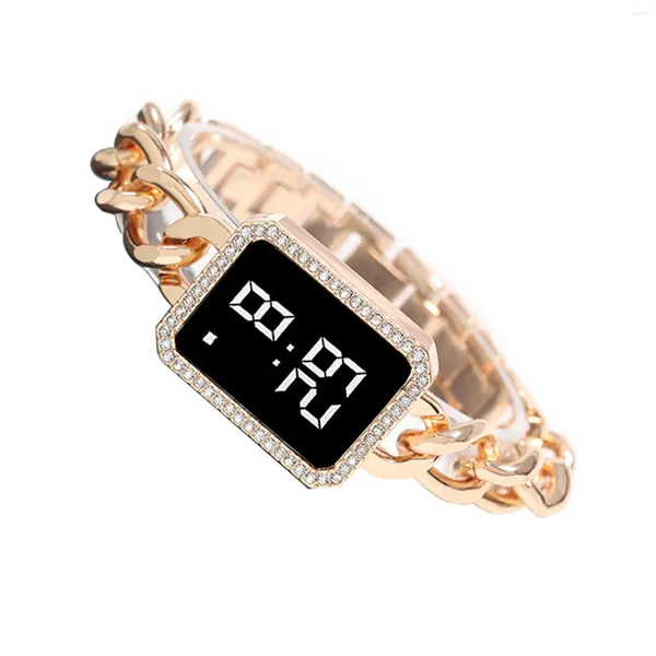 Orologi da polso da donna Bracciale watch di braccialetti touch screen digitale con cinturino a catena per regalo di compleanno della fidanzata