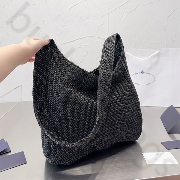 rete di paglia borsa del progettista marchio di moda piccola borsa tote borsa da spiaggia in rete borse borse di lusso scavate borsa da viaggio delle donne della signora classico borse per la spesa borse per il fine settimana