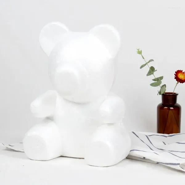 Flores decorativas Urso de pelúcia de rosas