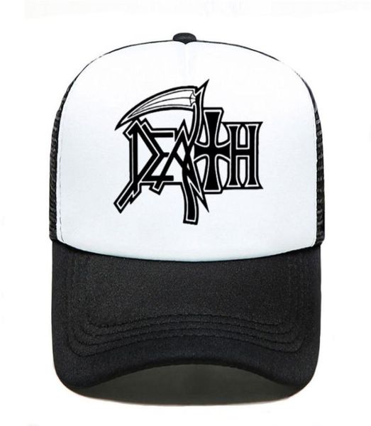 DEATH Hoodies ROCK BAND HEAVY METAL Baseball Cap Damen Herren Unisex 2020 Sommer Elternkind Hüte Mesh Visier Outdoor SonnenhutX10168573644