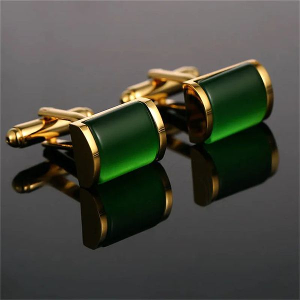 1 пара романтических запонок с зеленым камнем, запонки с имитацией кристаллов, французские запонки, пуговицы с рукавами для ногтей на свадьбу 231225