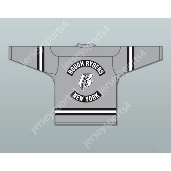 MAGLIA DA HOCKEY GRIGIA NUOVA ROUGH RYDERS NUOVA Cucitura superiore S-M-L-XL-XXL-3XL-4XL-5XL-6XL