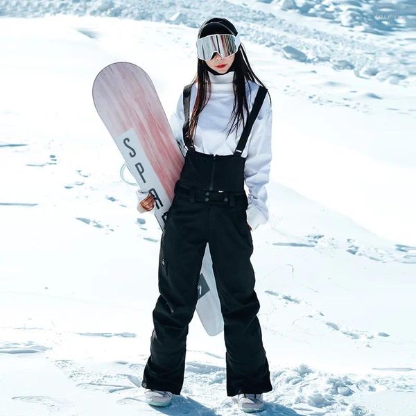 Skihosen Winter Ski Frauen im Freien hochwertige winddichte wasserdichten Hose Snowboarden Schneelätzchen Overalls