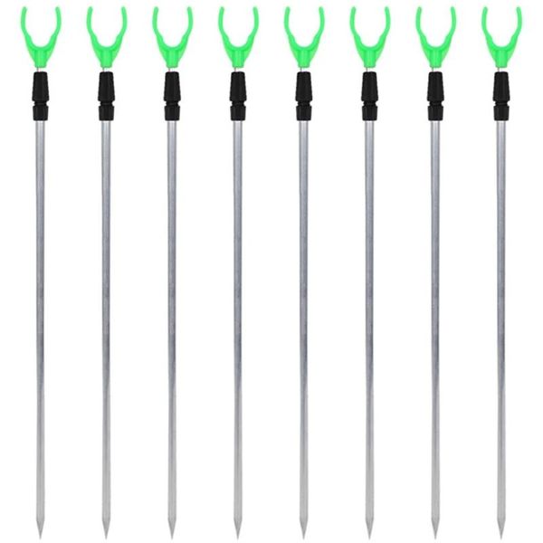 Combo 8 peças de metal ajustável suporte para vara de pesca estrutura fixa suporte para vara de pesca suprimentos de pesca