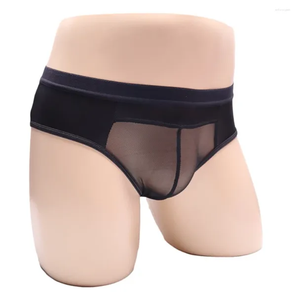 Underpants Men Apri mutandine buerotiche man mesh in pelle biancheria biancheria intima trasparente slip senza cavallo senza cavallo